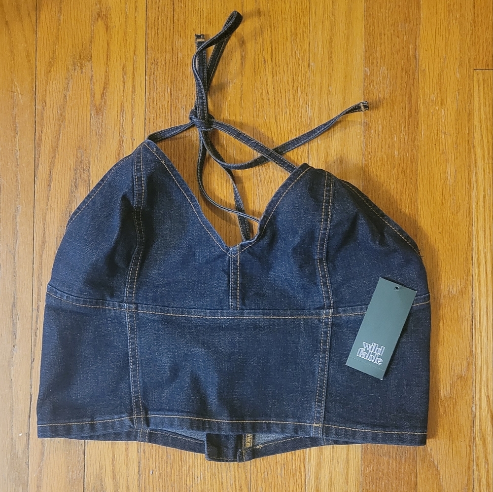 Wild Fable Denim Halter Top